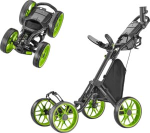 CaddyTek 4 Wheel Golf Push Cart